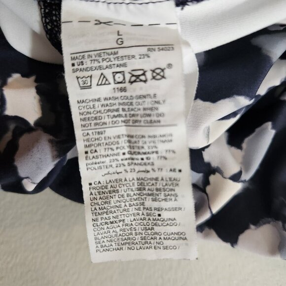 Old Navy Active Elevate Legging Womens Large Blue White Ink Spot Go Dry Pockets - Picture 11 of 16